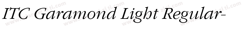 ITC Garamond Light Regular字体转换